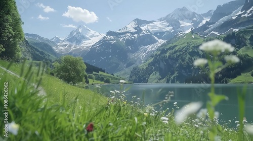 serene lakes and mountains
