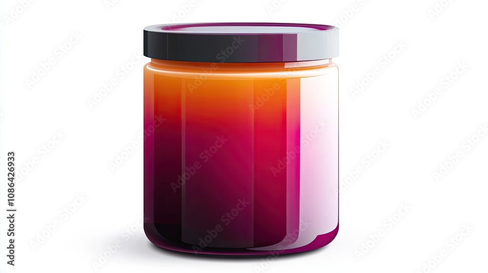 Glass Jar with Orange and Pink Gradient Liquid Glass Jar with Orange and Pink Gradient Liquid