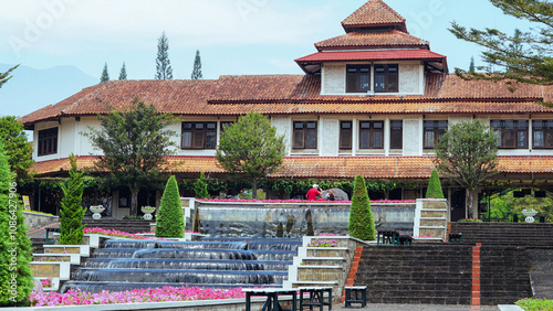 Cianjur, West Java Indonesia. August 24, 2024. The atmosphere of the Flower Garden tourist attraction in Sukaresmi Cianjur (Taman Bunga) photo