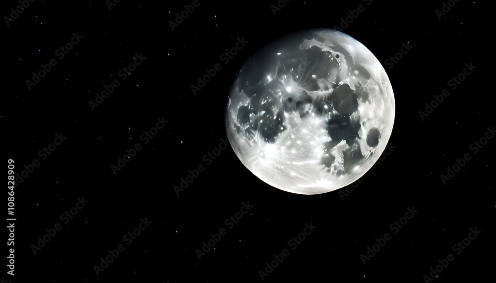 Fototapeta premium Mystical Universe Exploration Under Moonlight