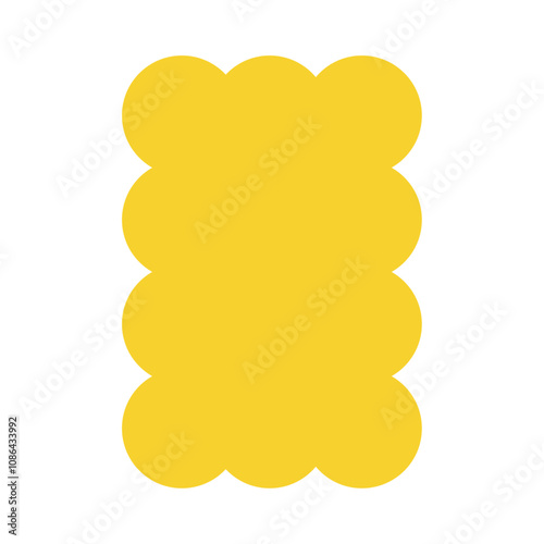 yellow cloud geometric shape