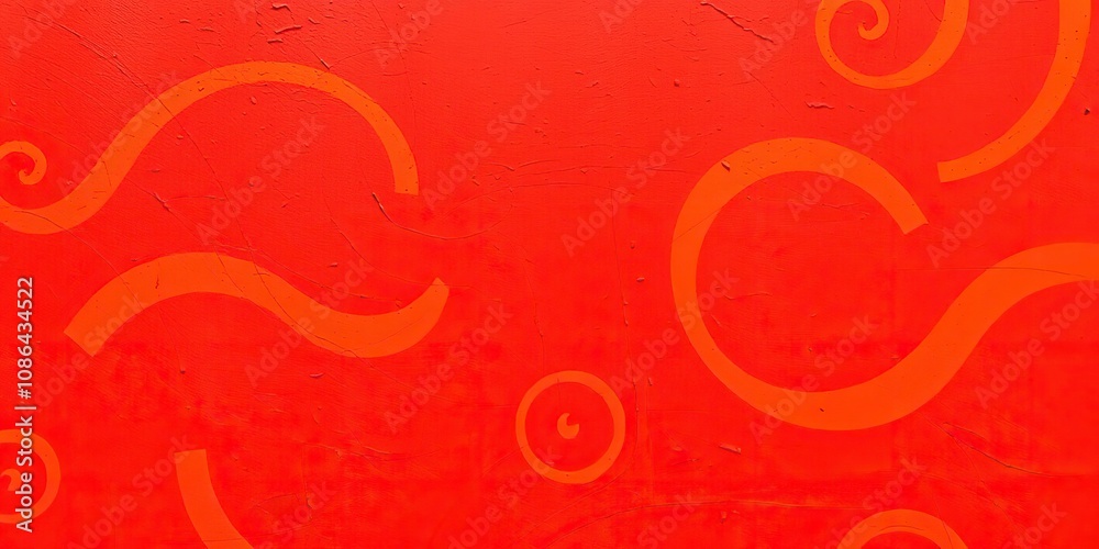 Vibrant orange swirls on a red textured surface, colorful brush strokes, abstract art Vibrant orange swirls on a red textured surface, colorful brush strokes, abstract art