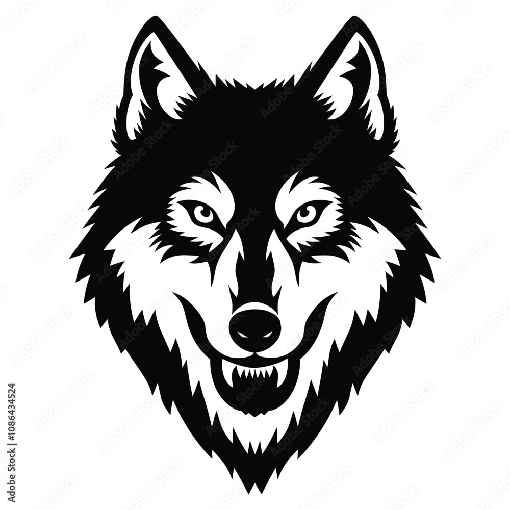 fox silhouette on white background isolated fox logo icon symbol illustration 2