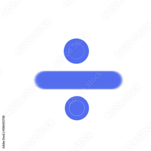 division sign blue button