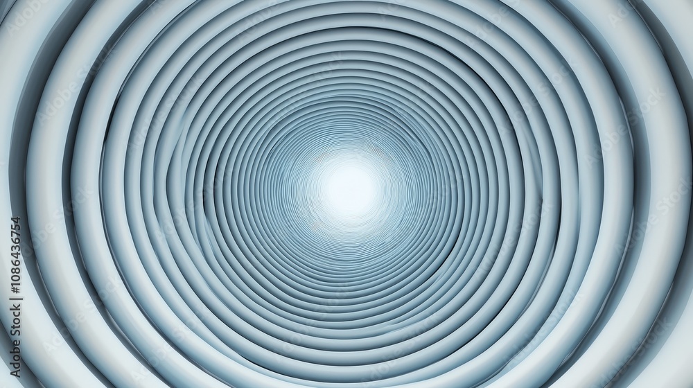 Fototapeta premium Modern Circular Building Abstract Tunnel 3D Render Architecture Design Interior Design Geometric