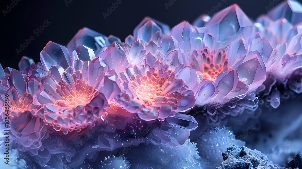 digital technology holographic rainbow crystal flower illustration poster background digital technology holographic rainbow crystal flower illustration poster background