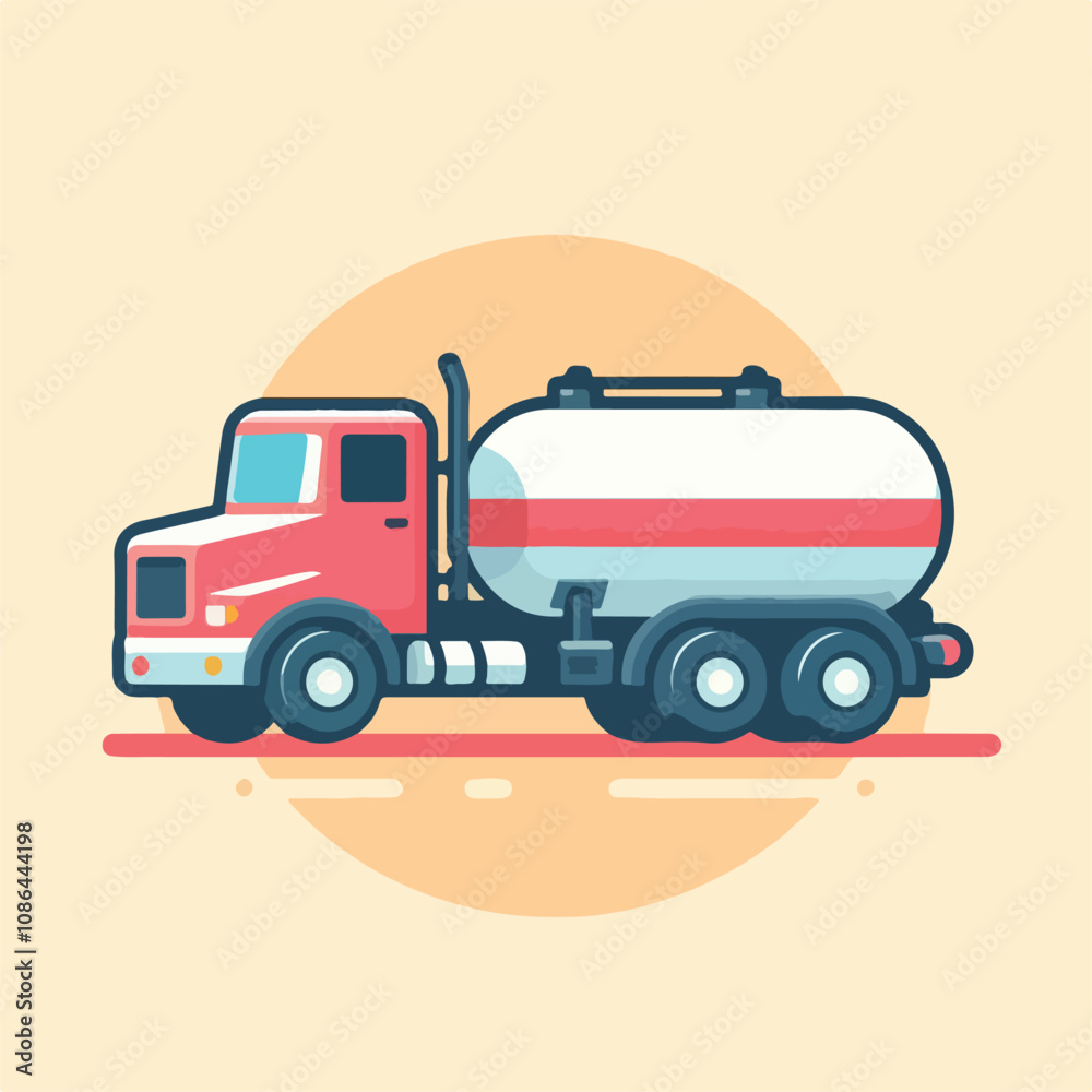 tank truck vector image tank truck vector image