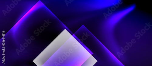 Dark neon colors with glass square shapes