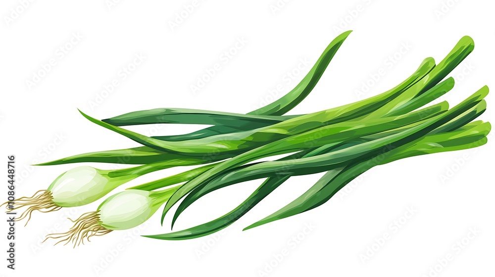 Vibrant Green Scallions: A Fresh Culinary Delight
