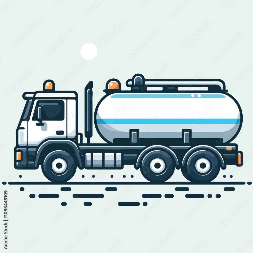 tank truck vector image tank truck vector image