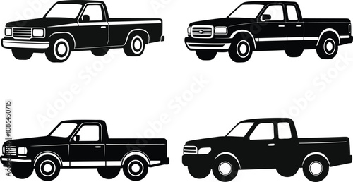 car silhouettes set - vector,Off-road 4x4 suv cars set. Side view offroad car in different colors. Flat style suv. Vector illustration,Collection of fantastic car silhouettes.