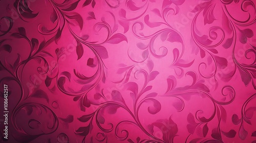 Pink Floral Pattern Background with Soft Gradient AI Generated