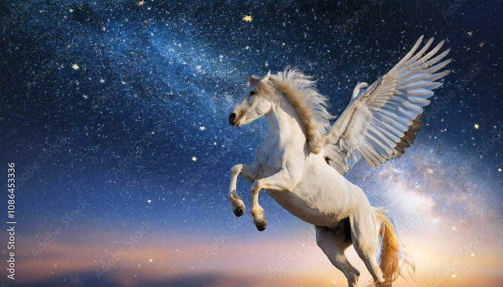 飛んでいるペガサス