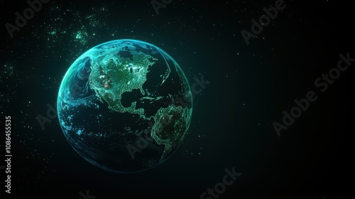 Earth from space showing the global connection of the world.