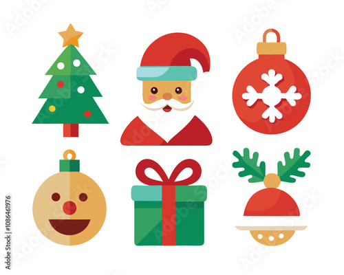 collection of christmas ornament icon ,merry christmas vector