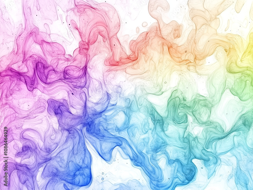 Fototapeta premium Abstract colorful smoke in rainbow colors