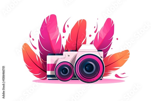 Flat Design World Photography Day Concept Background photo earth camera image poster technology nature day film international lens picture illustration photographer design vector photo