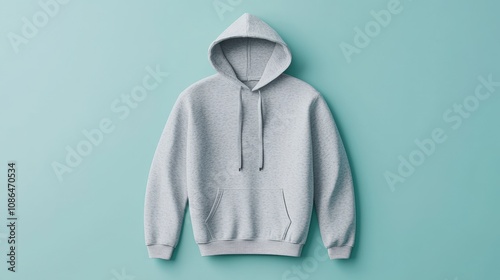 Gray Hoodie Mockup Apparel Design Fashion Template Clothing 3D Render