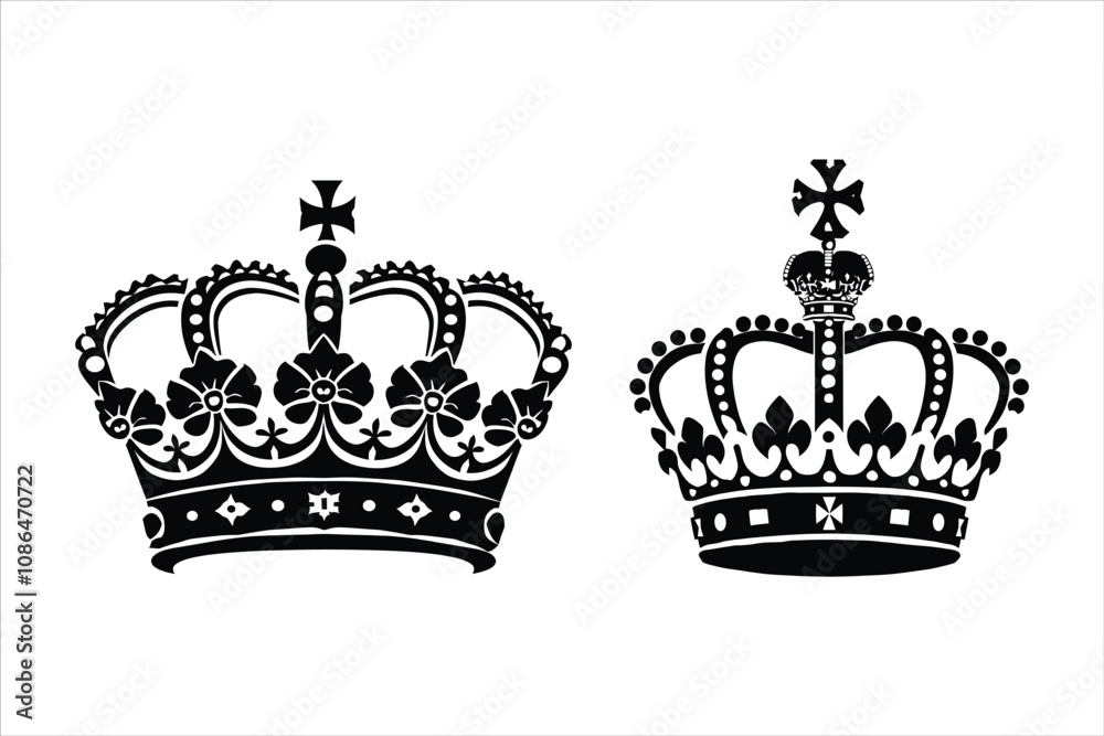 Kings Crown Silhouette Isolated