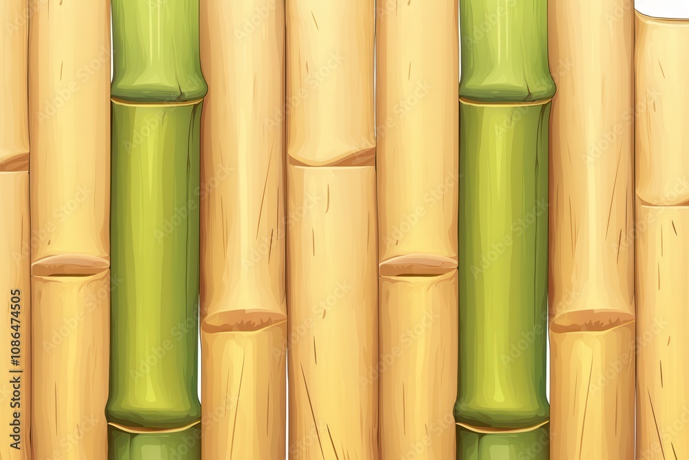 Fototapeta premium Natural Bamboo Fence Texture