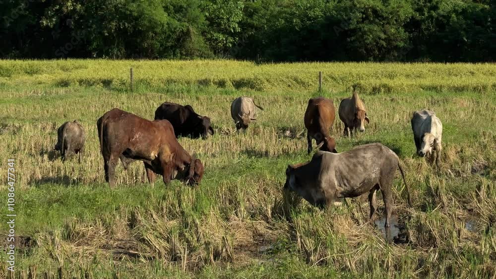 cows in the fields countryside thailand cows in the fields countryside thailand
