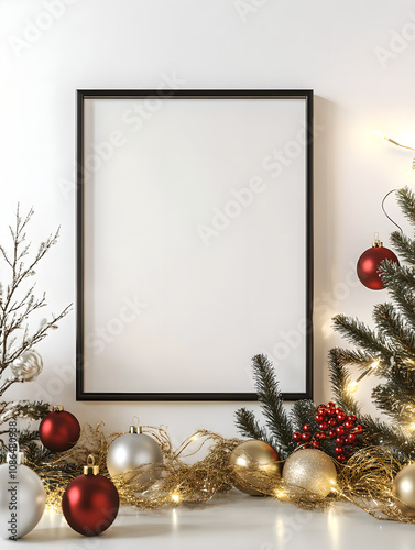 Elegant Premium Frame Mockup for Holiday Decor
