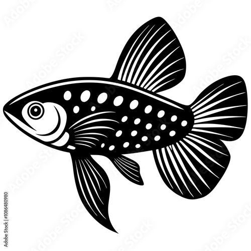 illustration of a guppy  fish