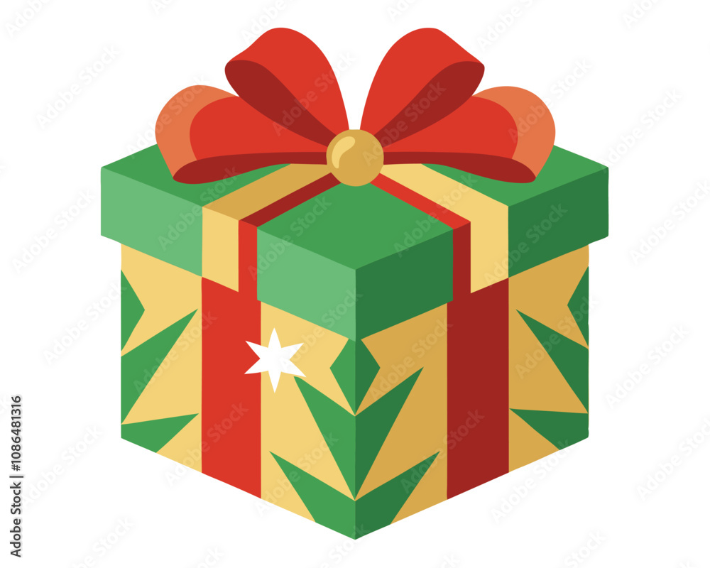 Christmas Gift box icon, Xmas gift box vector illustration Christmas Gift box icon, Xmas gift box vector illustration