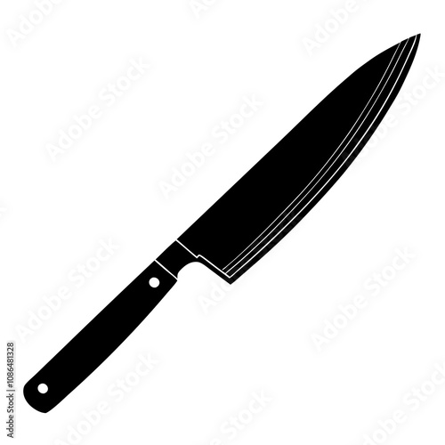 knife on a white background