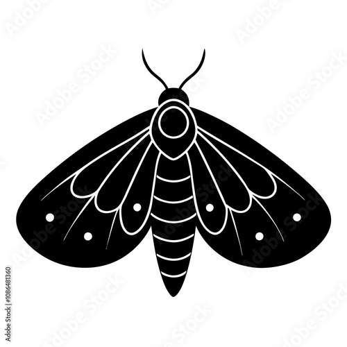 gypsy moth on white background