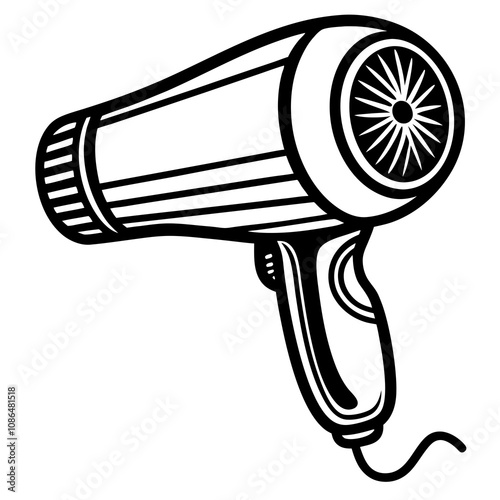 hair dryer isolated on white