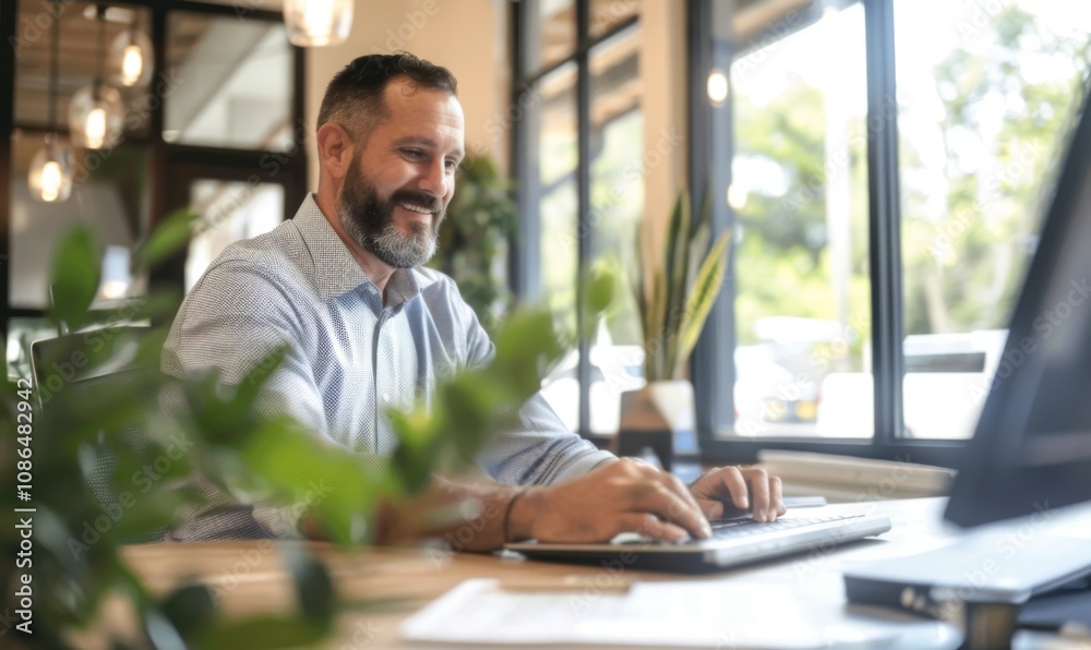Insurance Agent Managing Leads in a Professional Environment Insurance Agent Managing Leads in a Professional Environment