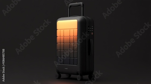 A compact suitcase with customizable colorchanging panels photo