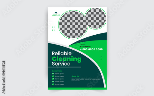 Modern Cleaning service agency editable flyer, leaflet, poster and home service, Housekeeping, wash, clean or home repair service marketing flyer