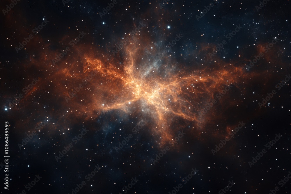 A vibrant nebula glows in the darkness of space, surrounded by a field of twinkling stars. A vibrant nebula glows in the darkness of space, surrounded by a field of twinkling stars.
