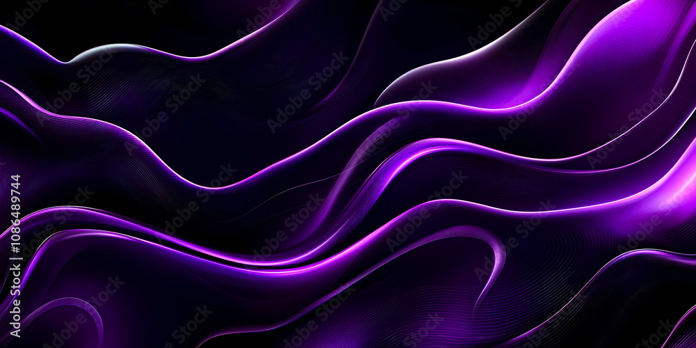 Fototapeta premium Abstract Liquid Marbling with Violet Waves