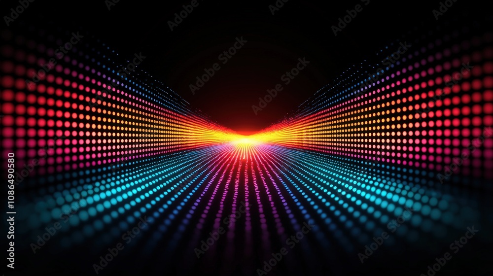 Fototapeta premium Vibrant Colorful Light Burst Abstract Energy Wave Background