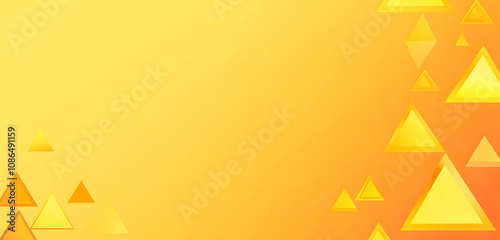 Abstract Yellow Triangular Low Poly Background