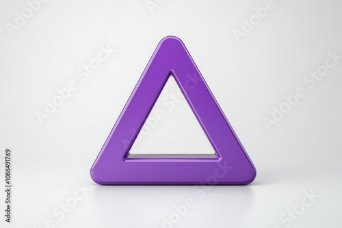Free Download A vibrant purple triangle shape with a hollow center, ideal for creative projects and design applications. - GFXLoad