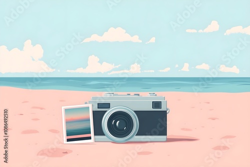 Flat Design World Photography Day Concept Background photo earth camera image poster technology nature day film international lens picture illustration photographer design vector photo