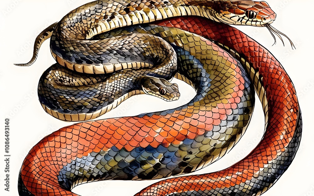 Fototapeta premium baby python snake birth close up
