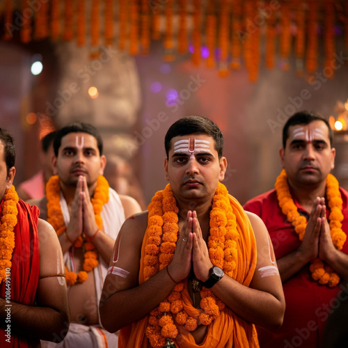 Group of devotees with fold...