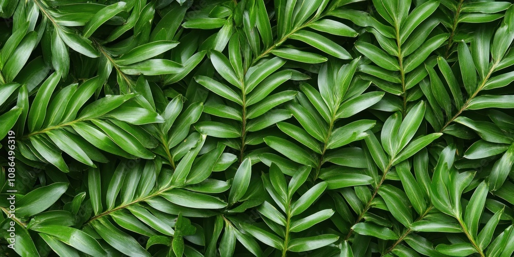 Close-up of vibrant green leaves forming a dense, textured background. Close-up of vibrant green leaves forming a dense, textured background.