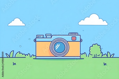 Flat Design World Photography Day Concept Background photo earth camera image poster technology nature day film international lens picture illustration photographer design vector photo