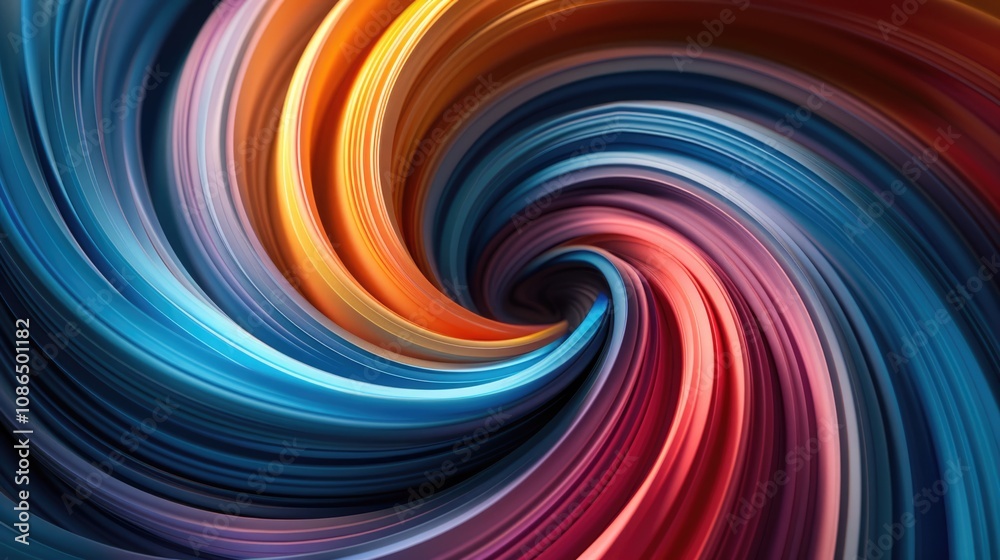 Fototapeta premium A multicolored abstract background featuring swirling lines in a spectrum of vibrant hues offering a trendy and modern aesthetic with dynamic, fluid movement.