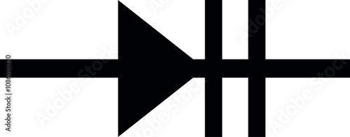 Diode pin sign. Electronic signs and symbols.