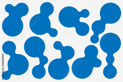 Connecting circles blob collection for any design element