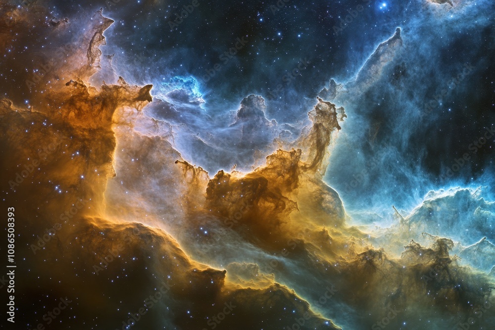 Cosmic clouds of gas and dust in space. Cosmic clouds of gas and dust in space.