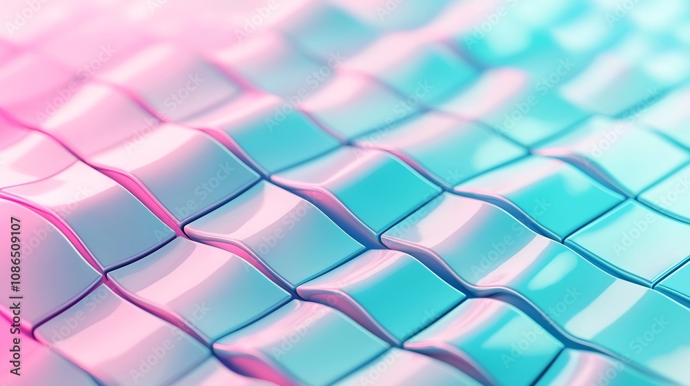 Minimalist 3D Angular Grid with Soft Pastel Gradient Tones Minimalist 3D Angular Grid with Soft Pastel Gradient Tones