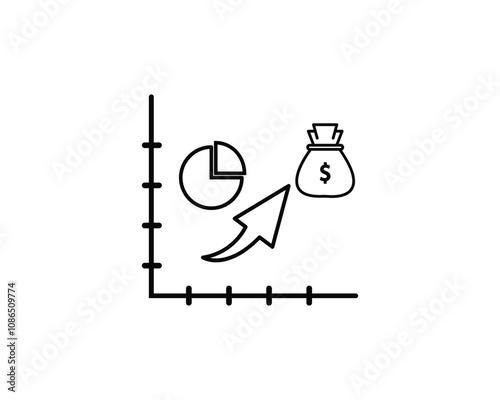 Average selling price icon vector symbol design illustration